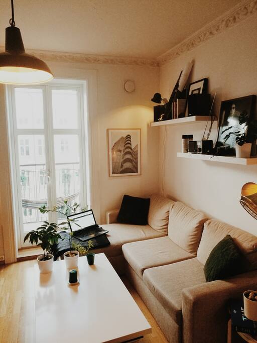 A sofa, which can also become bed for two.