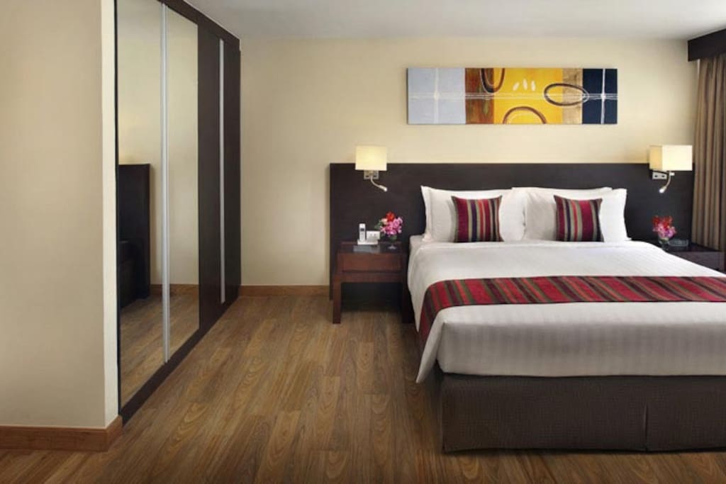 Rooms are fully equipped with a washing machine/dryer, refrigerator, microwave, and kitchen!