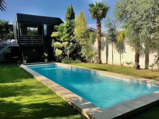 Maison moderne, piscine Bordeaux le Bouscat