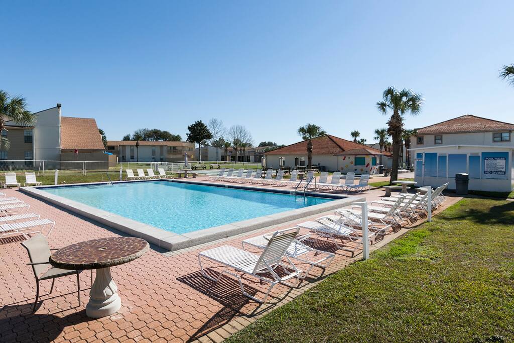 Splash in the on-site pool or relax on a poolside lounge chair.