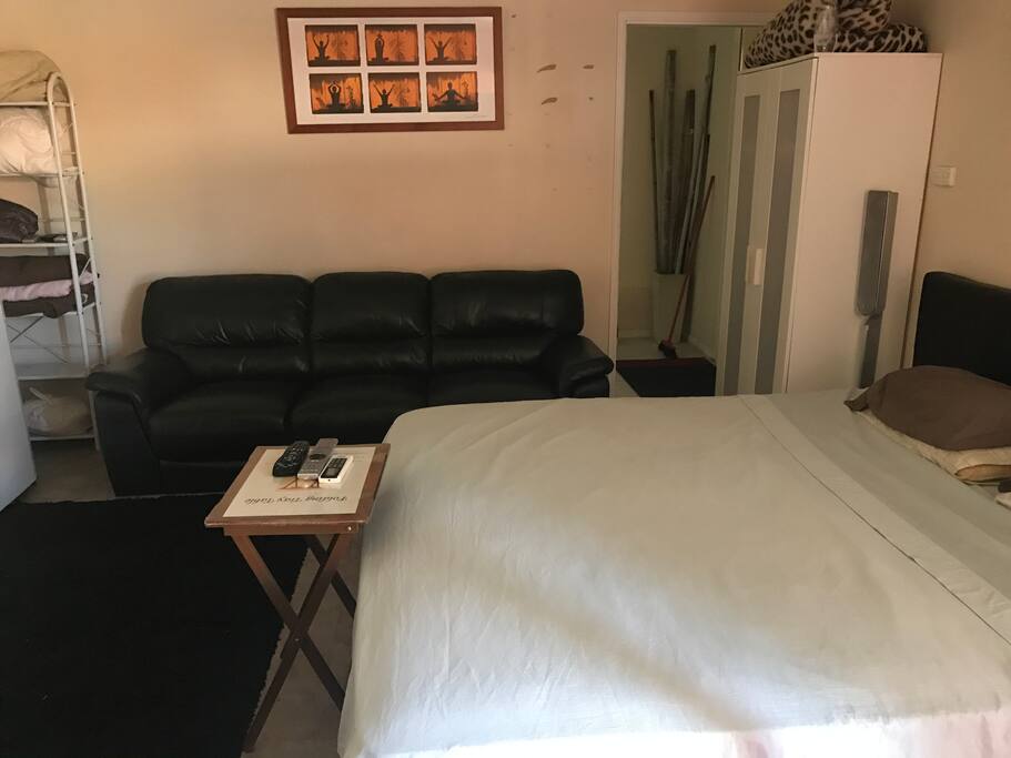 Very comfy king bed.