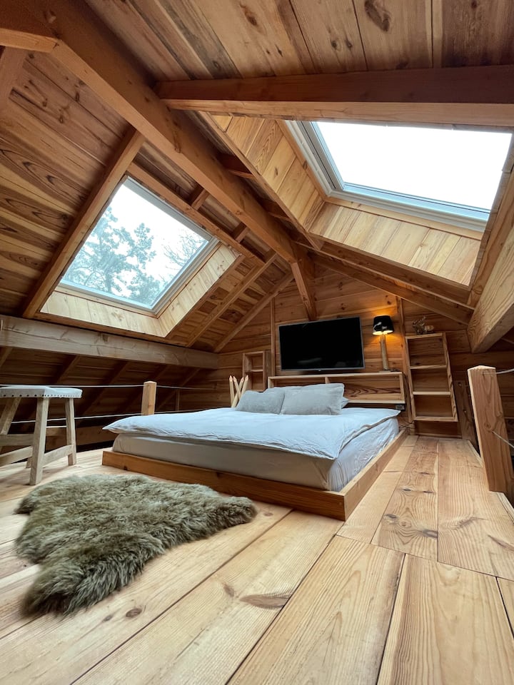 Spavaća soba s glavom u zvijezdama