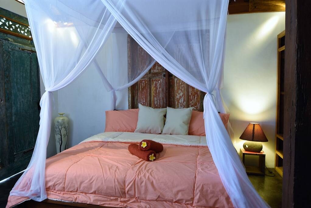 Bedroom 1 with king size bed, en suite bathroom