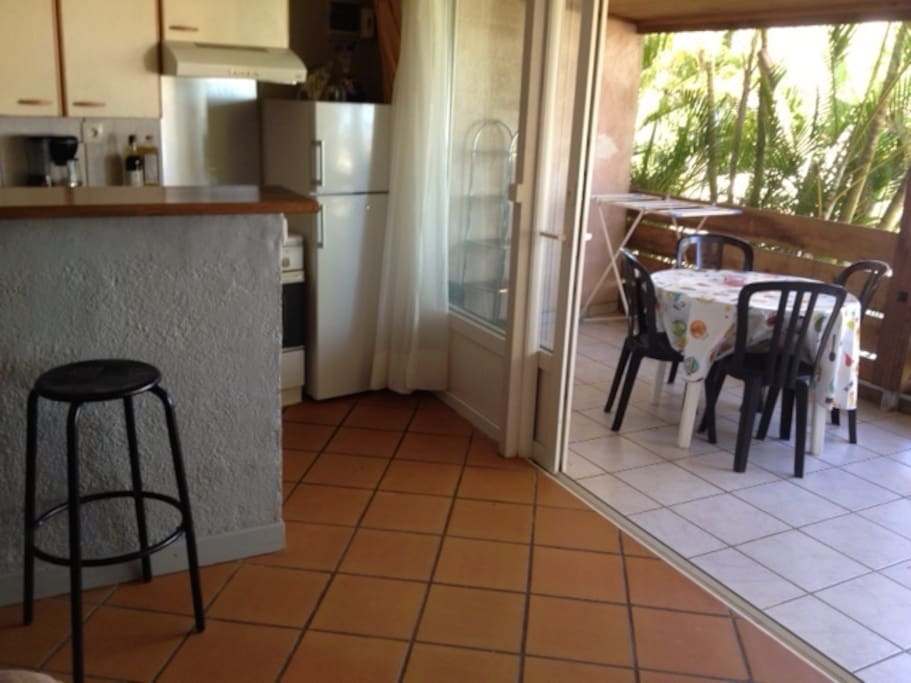 coin cuisine+terrasse
