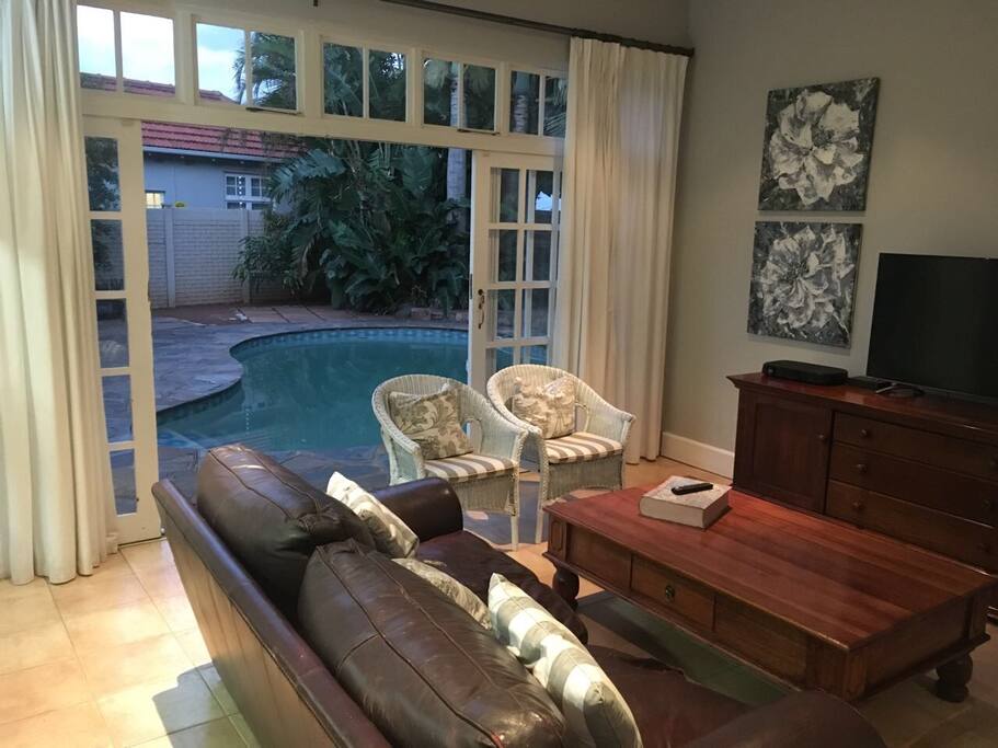 Lounge leading out to pool area
