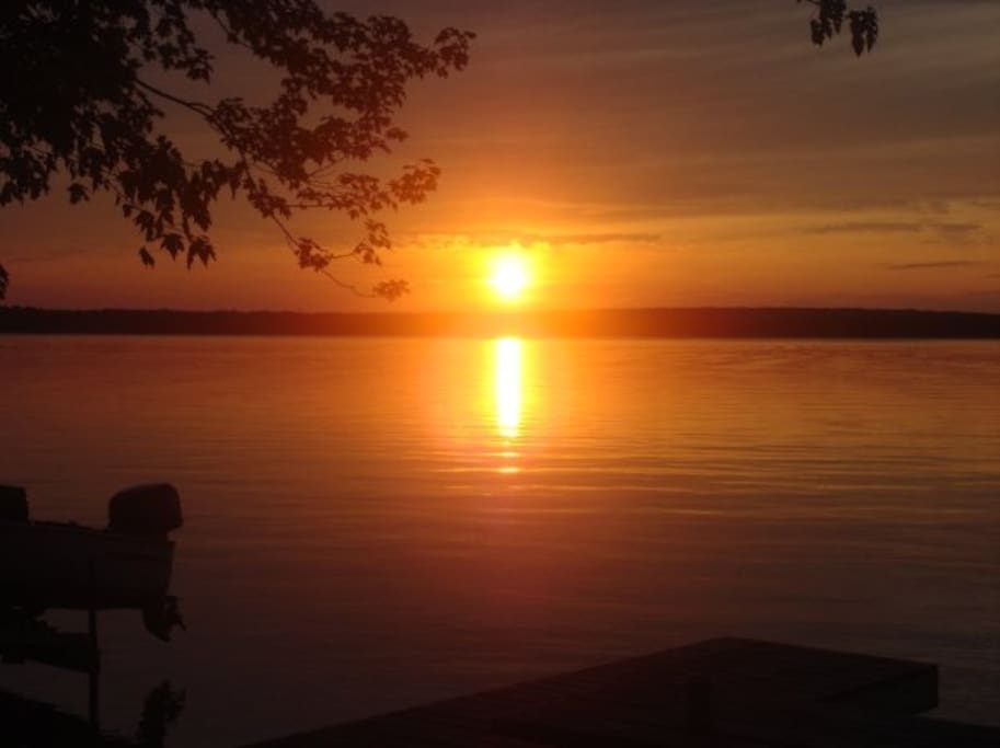 Sun sets.