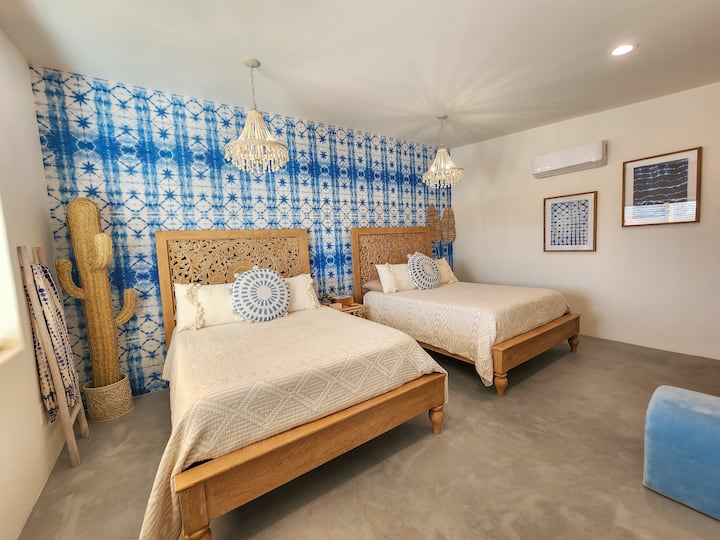 Spacious bedroom with 2 Queen Beds, closet and A/C! - Located in the Dome Home