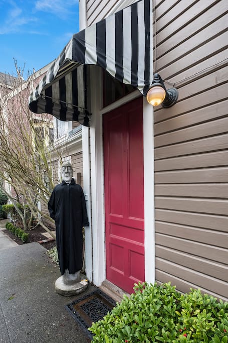 Red tall door