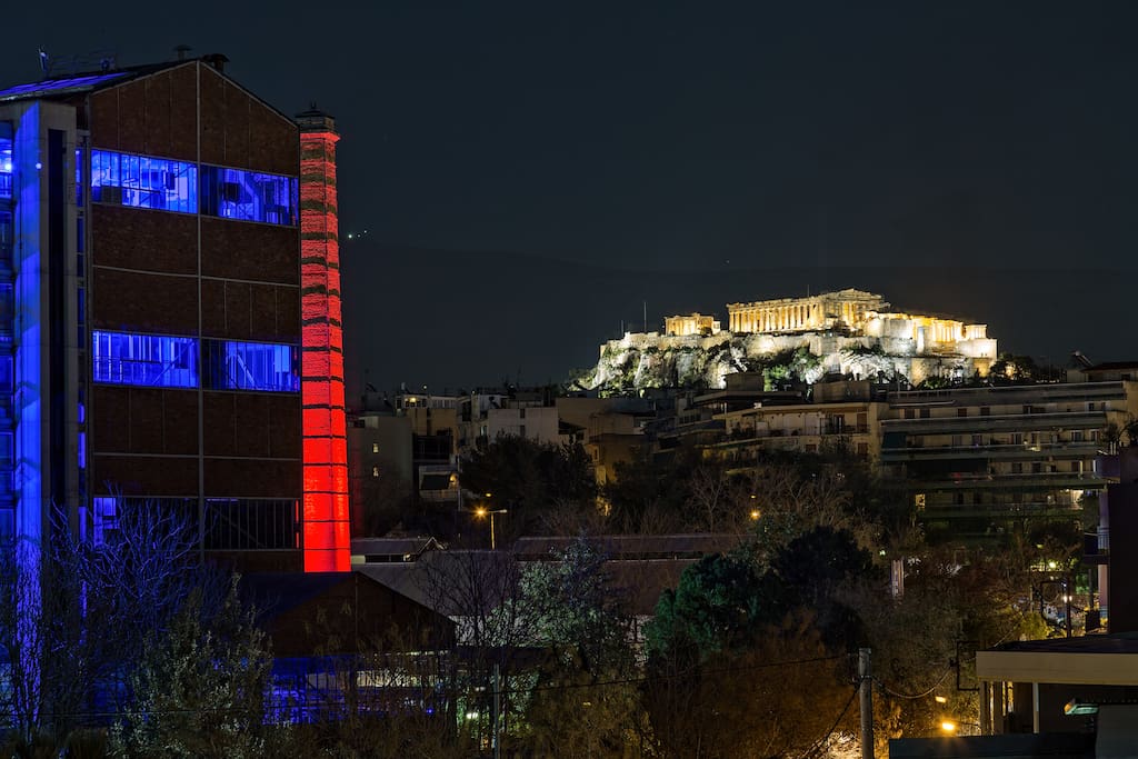 View of Acropolis and Technopolis