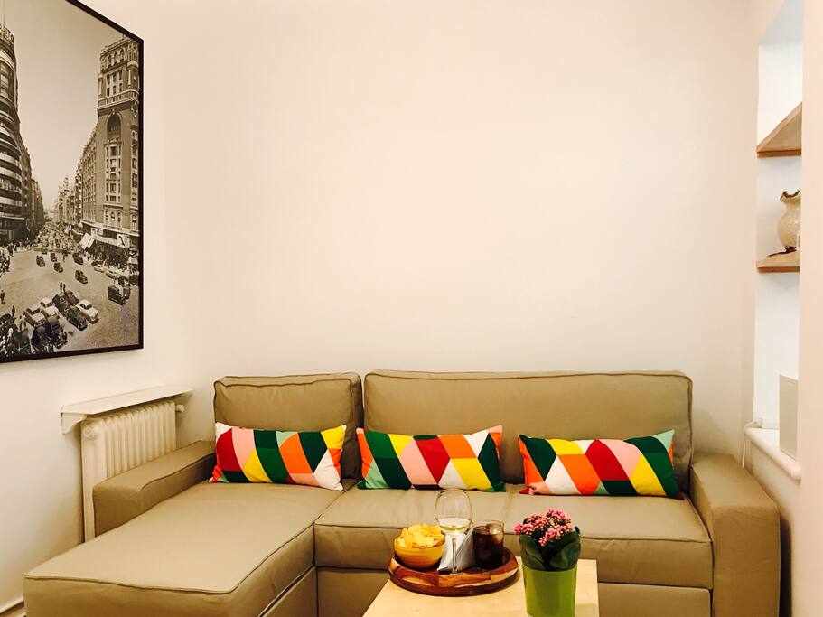 Zona de estar con sofa cama