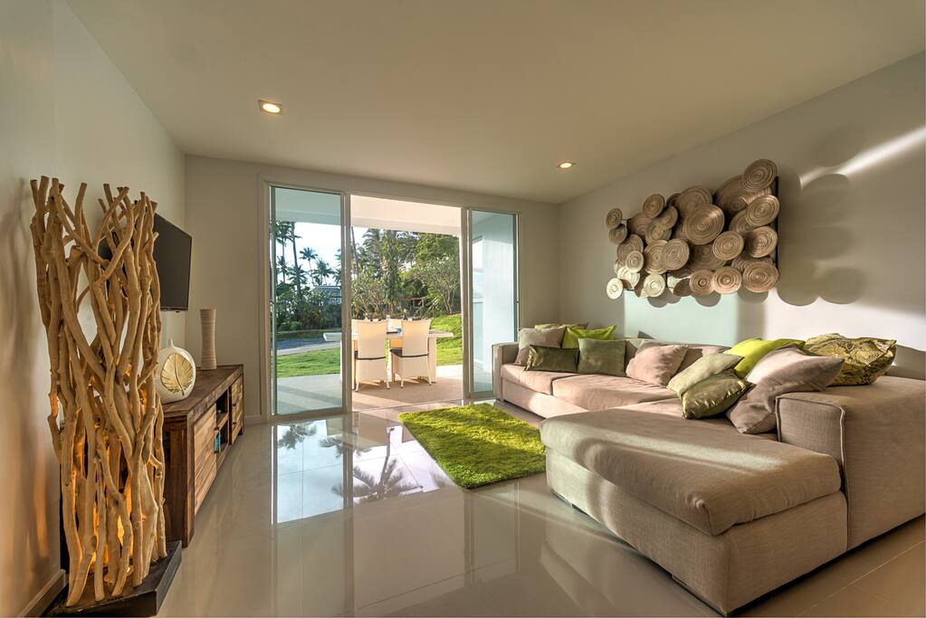 Luxurious open-plan living space