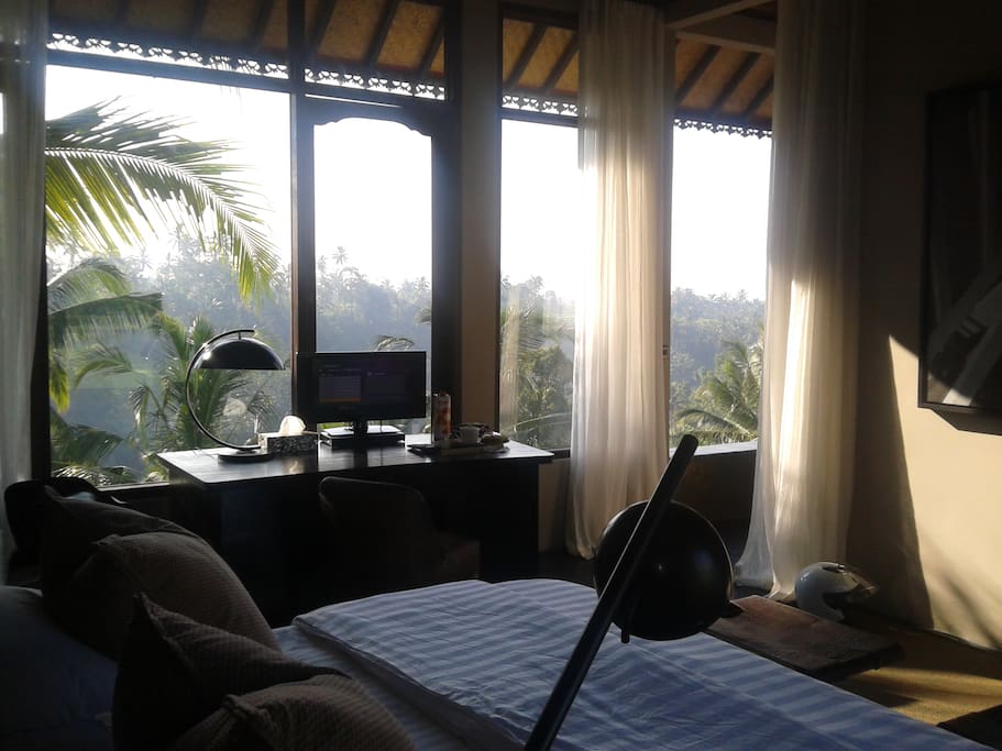 sunrise from bedroom window...