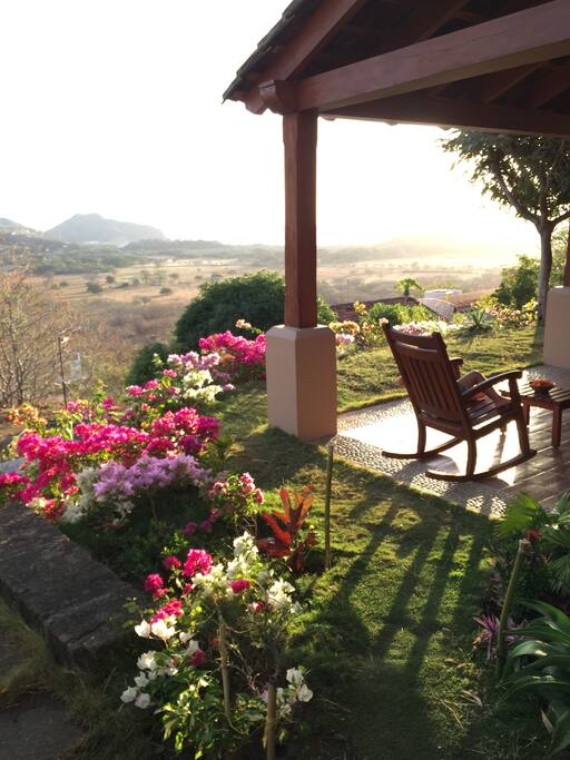 Recent landscaping with Veranda (Bougainvillea) in foreground