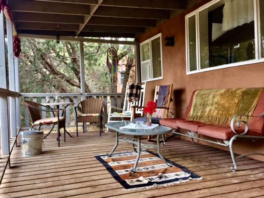Your porch is rustic, cute, charming and spacious