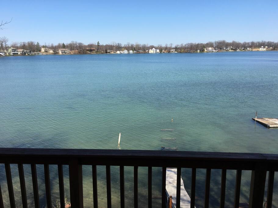 All sports lake. Best bass and blue gill fishing, bring your own boat, or rent a pontoon from the marina. Or fish off the dock. Rods are in the shed.