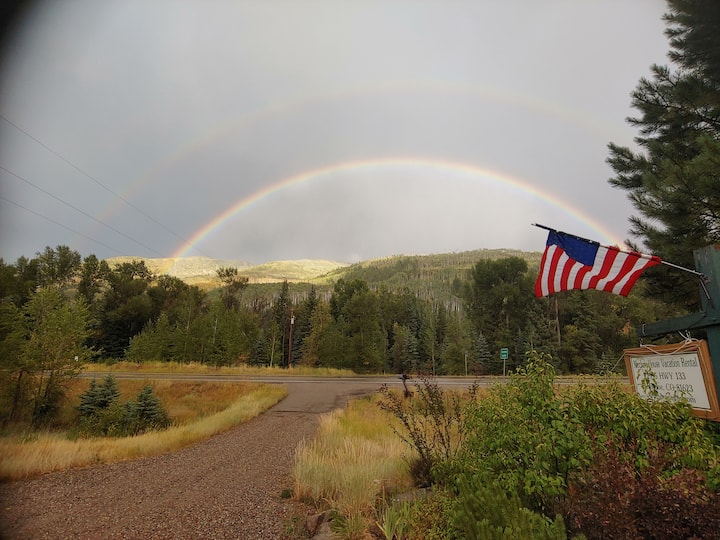 The McClure House A Cowboy cabin in the woods. Cabins for Rent in