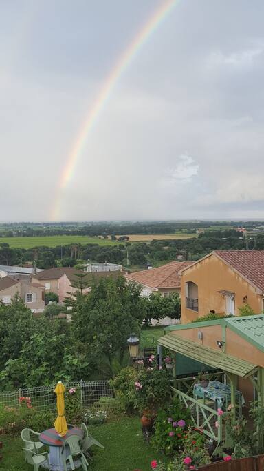 arc en ciel au dessus de l Île Elbe