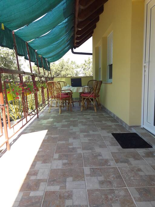 The balcony is also perfect for your breakfast