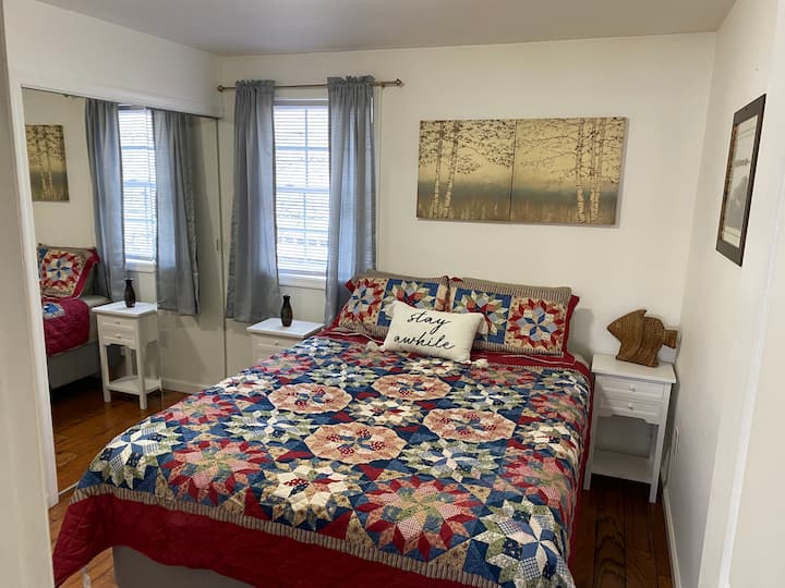 Bedroom #2 has a Queen bed and closet.