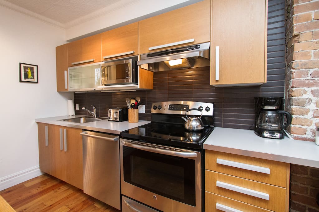 The kitchen includes everything you can think of to entertain.