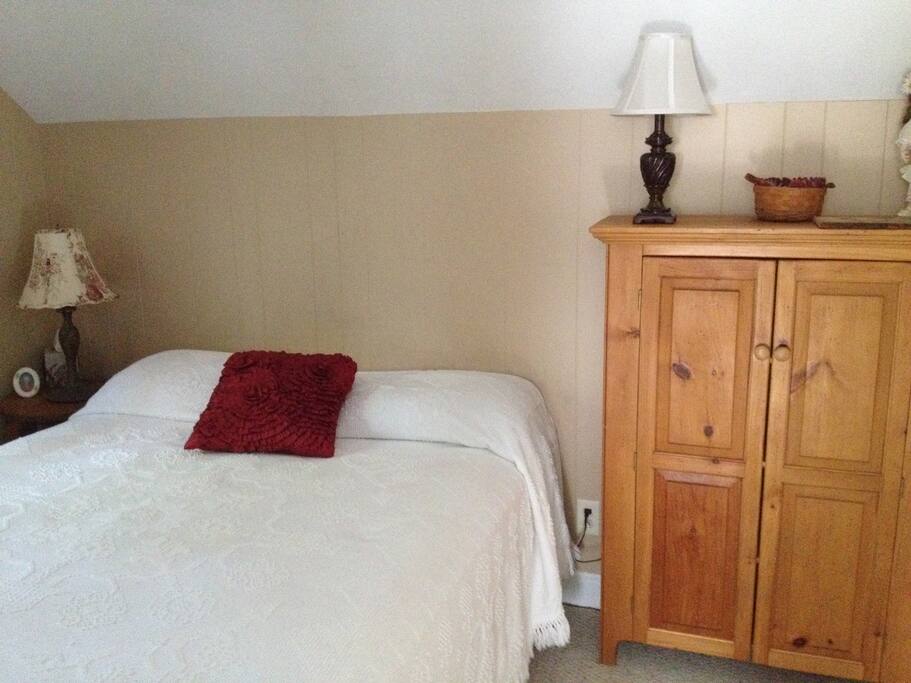 Cabinet, large closet, and full dresser for your belongings.