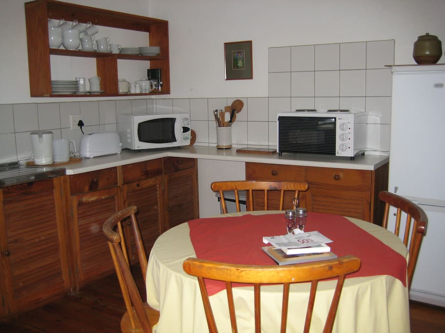 kitchen and dining area