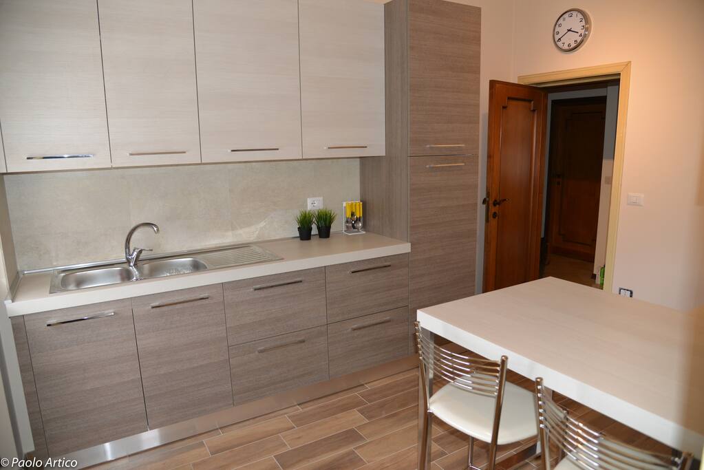 the kitchen