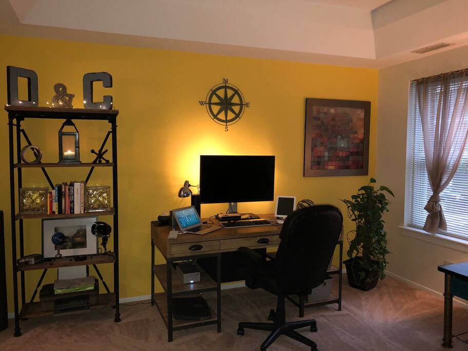 Living room workspace