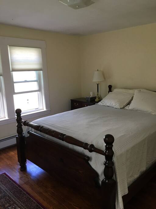 Bedroom with summer sheets