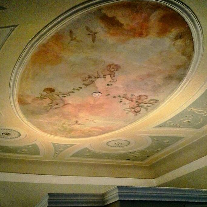 Soffitto affrescato, ceiling frescoed