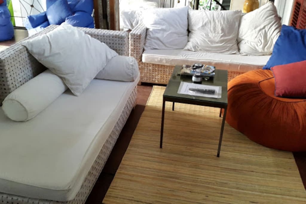 upstairs entertainment area