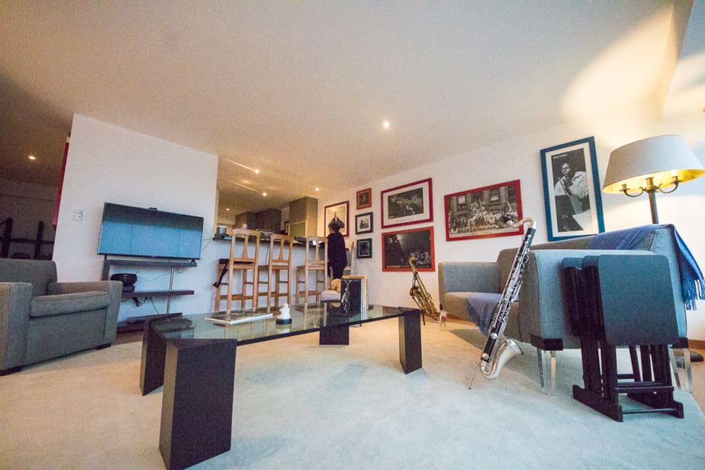 Looking inside the living room
