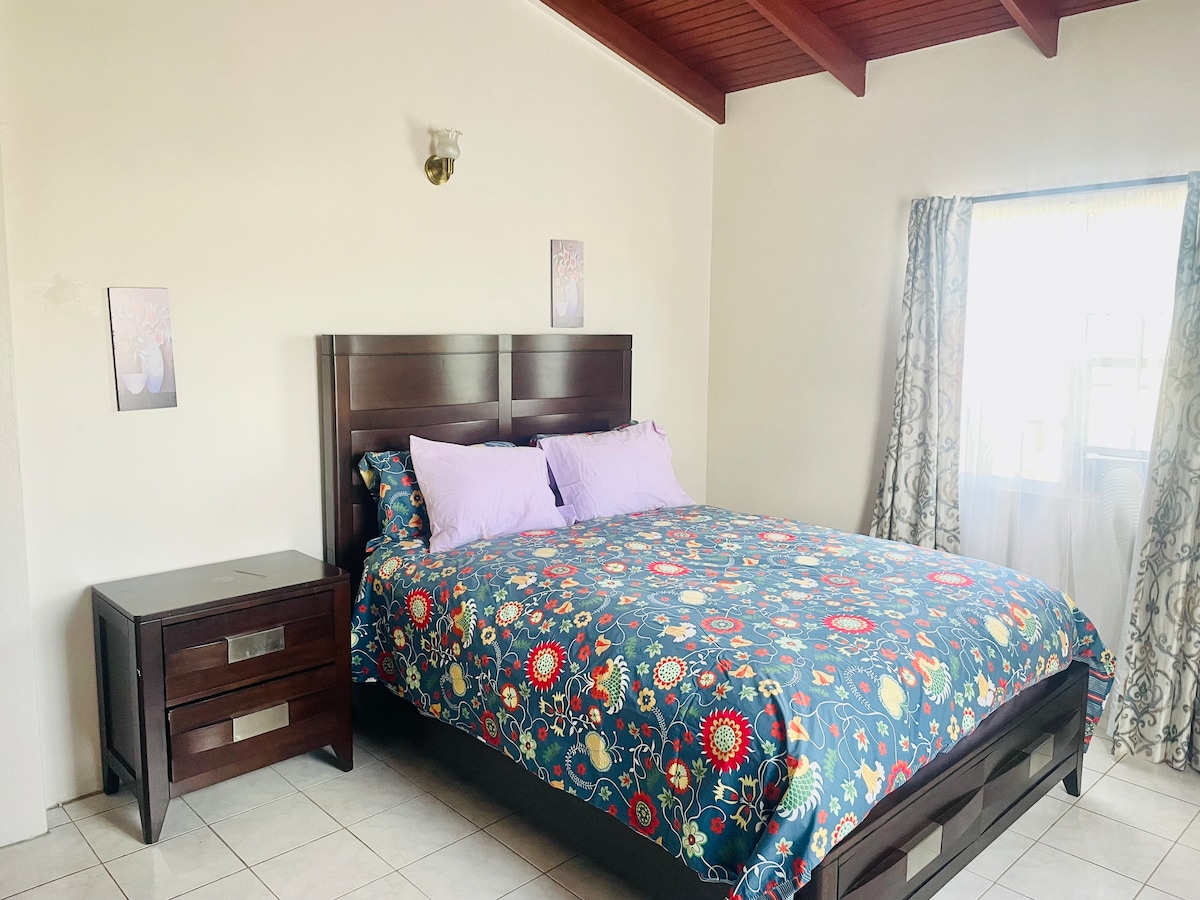 宽敞的主卧配备有标准双人床。