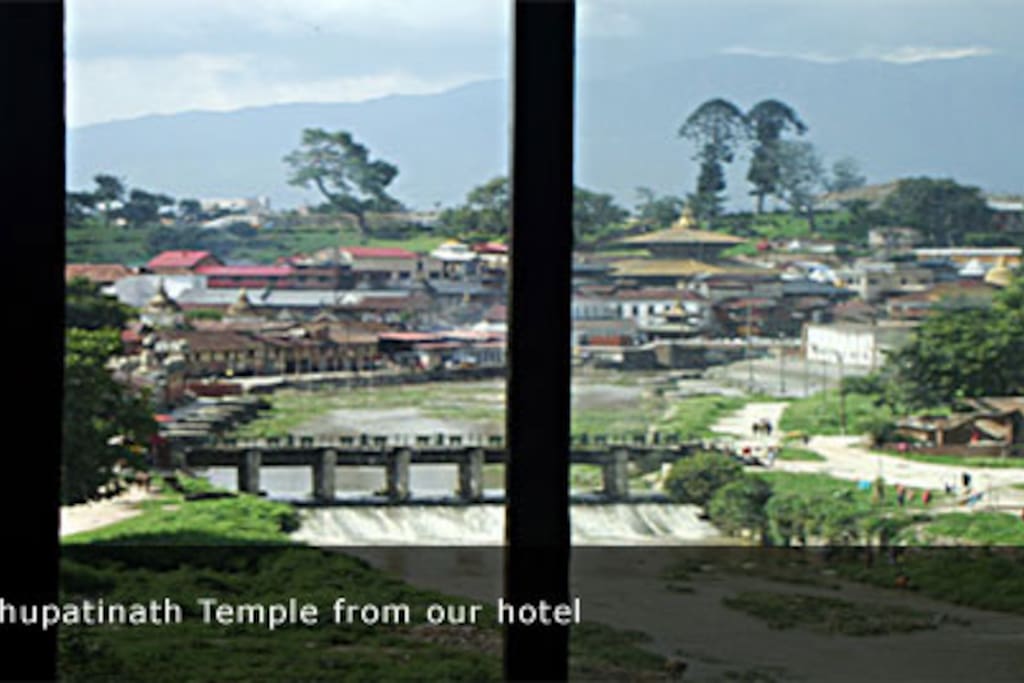 view of Pashupatinath from our hotel