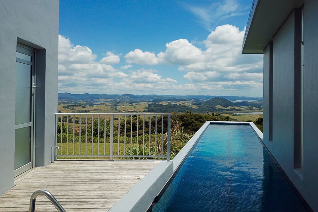 Solar heated Lap pool.