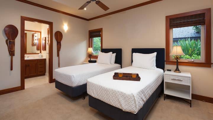 3号卧室。2张双人床或加大双人床，配有沙发床和私人套房