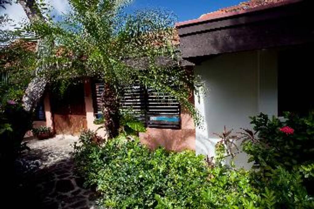 Front garden entrance,filled