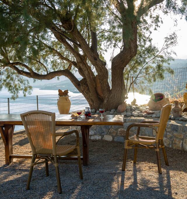One of the tables at the yard.