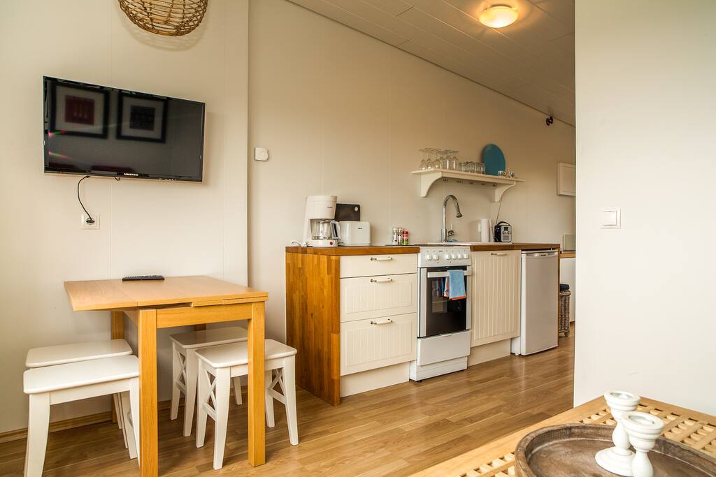 Kitchen facilities. Fully equipped for up to 5 persons.