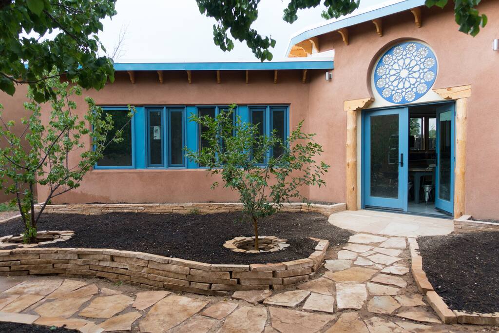 Courtyard and Islamic Mashribiya French Doors