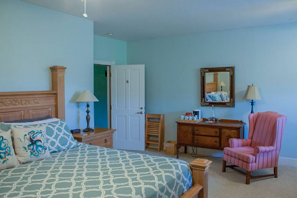 King Bed coffee station in room or join us for coffee and pastries each morning.