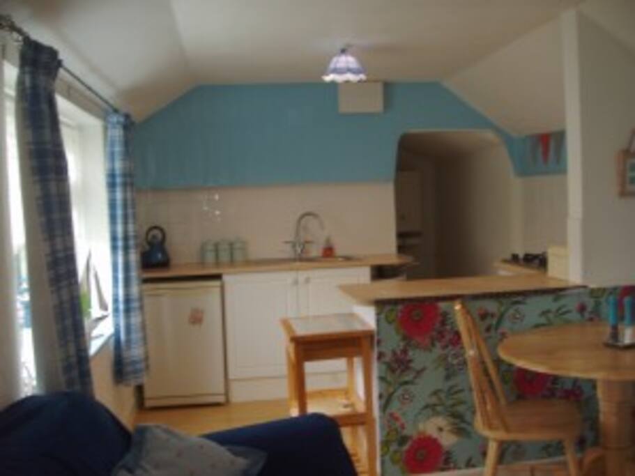 Wellspring lounge and kitchen