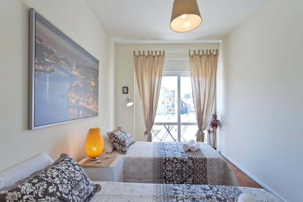 Cosy bedroom full of natural light.
