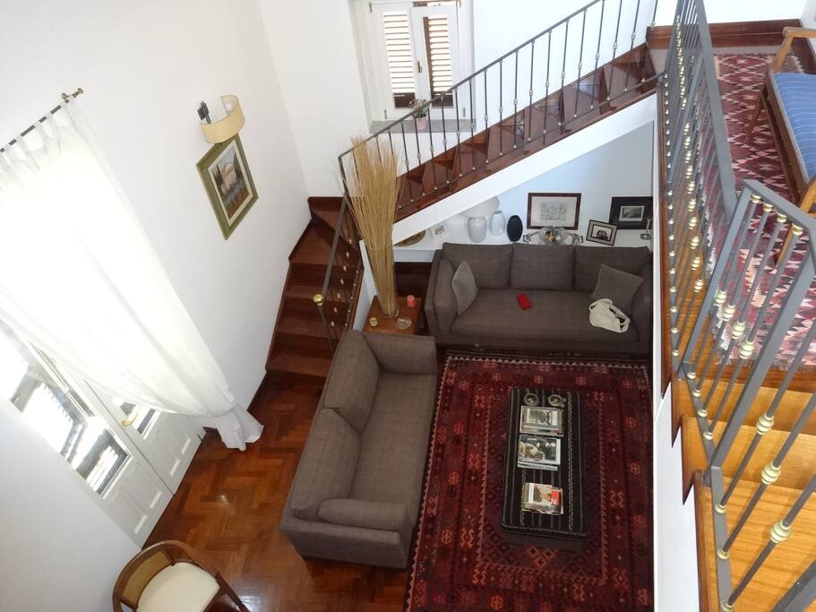 Birdseye view of living room