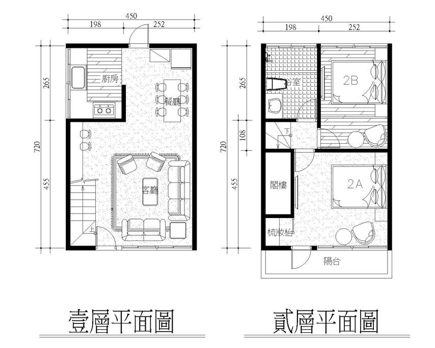 1、2樓平面圖