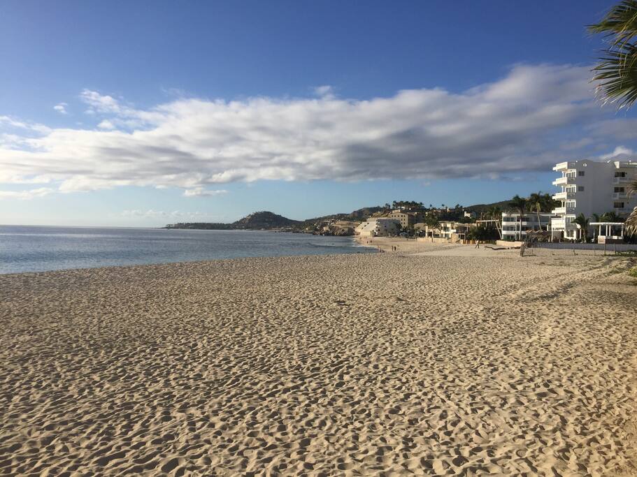 Costa Azul Beach, looking South from Mykonos.