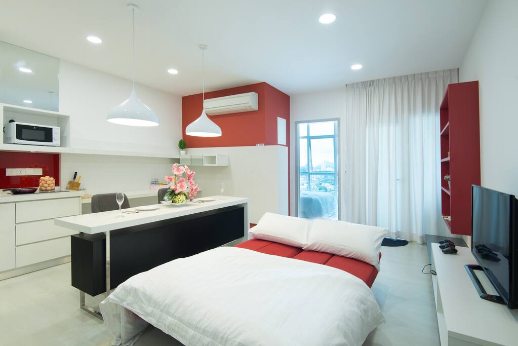 Sofa Bed Converted for a 4 person stay~