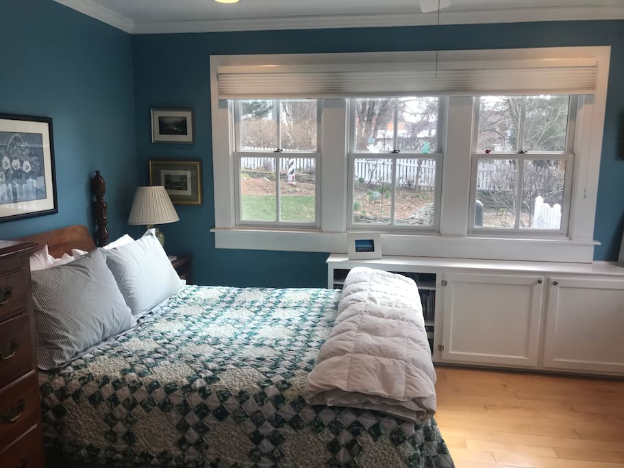 Your sunny bedroom suite has a wonderful queen size bed, ample room for your belongings, luxurious robes, and complete privacy