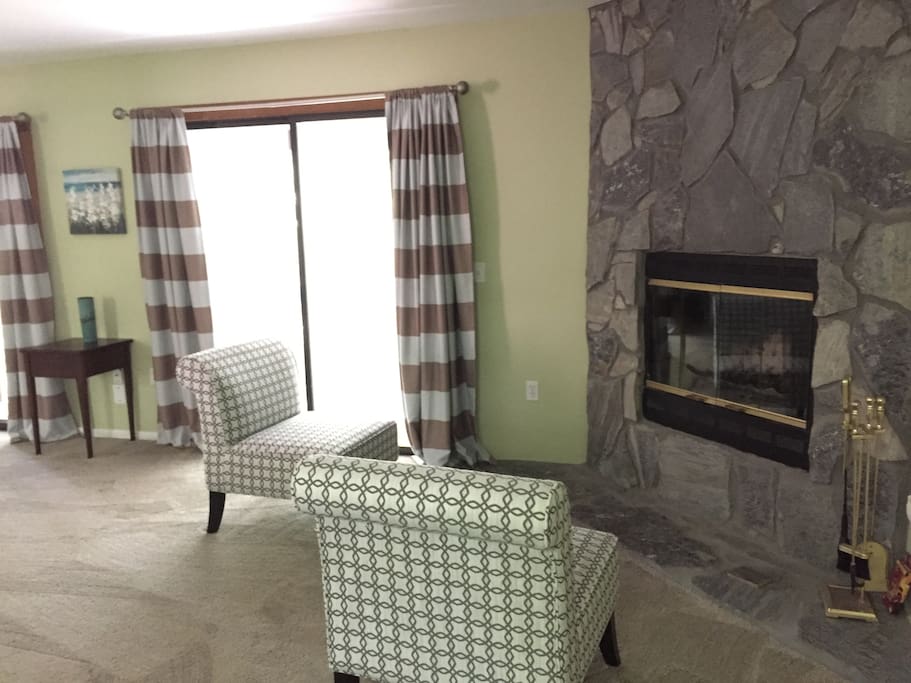 Fireplace in master bedroom.
