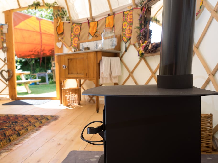 Log burner to keep you toasty warm even on chill nights